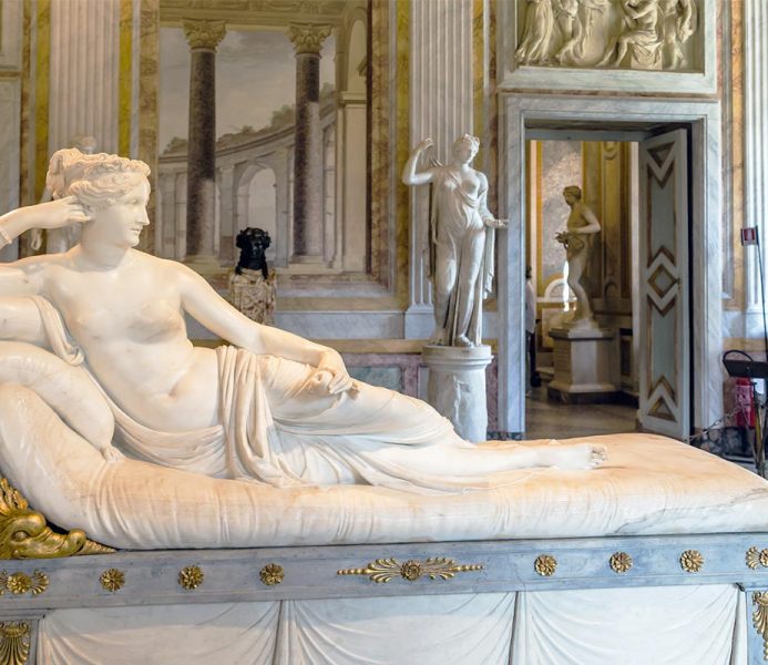 Galería Borghese. Paulina Bonaparte: escultor Antonio Canova